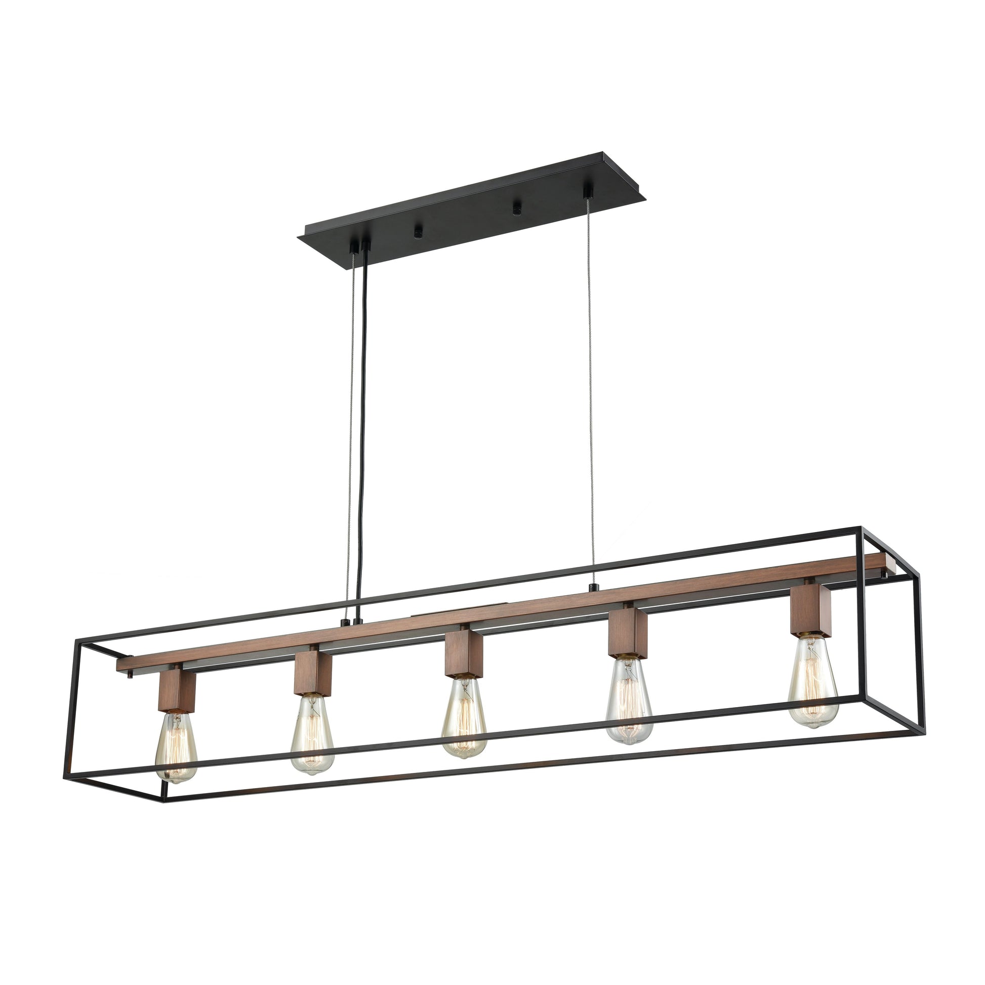 Elk Lighting Rigby 48'' Wide 5-Light Linear Chandelier - Oil Rubbed Bronze