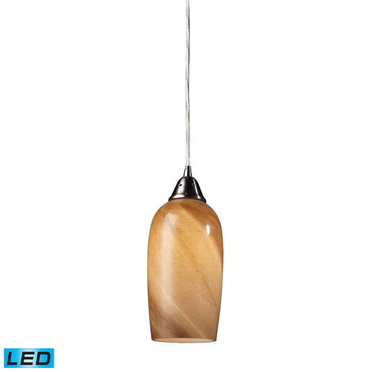 Elk Lighting Sandstone 5'' Wide 1-Light Pendant - Satin Nickel (LED)