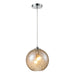 Elk Lighting Watersphere 10'' Wide 1-Light Pendant - Polished Chrome with Amber