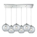 Elk Lighting Watersphere 30'' Wide 6-Light Pendant - Polished Chrome with Clear