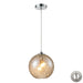 Elk Lighting Watersphere 10'' Wide 1-Light Pendant - Polished Chrome with Amber (Includes Adapter Kit)