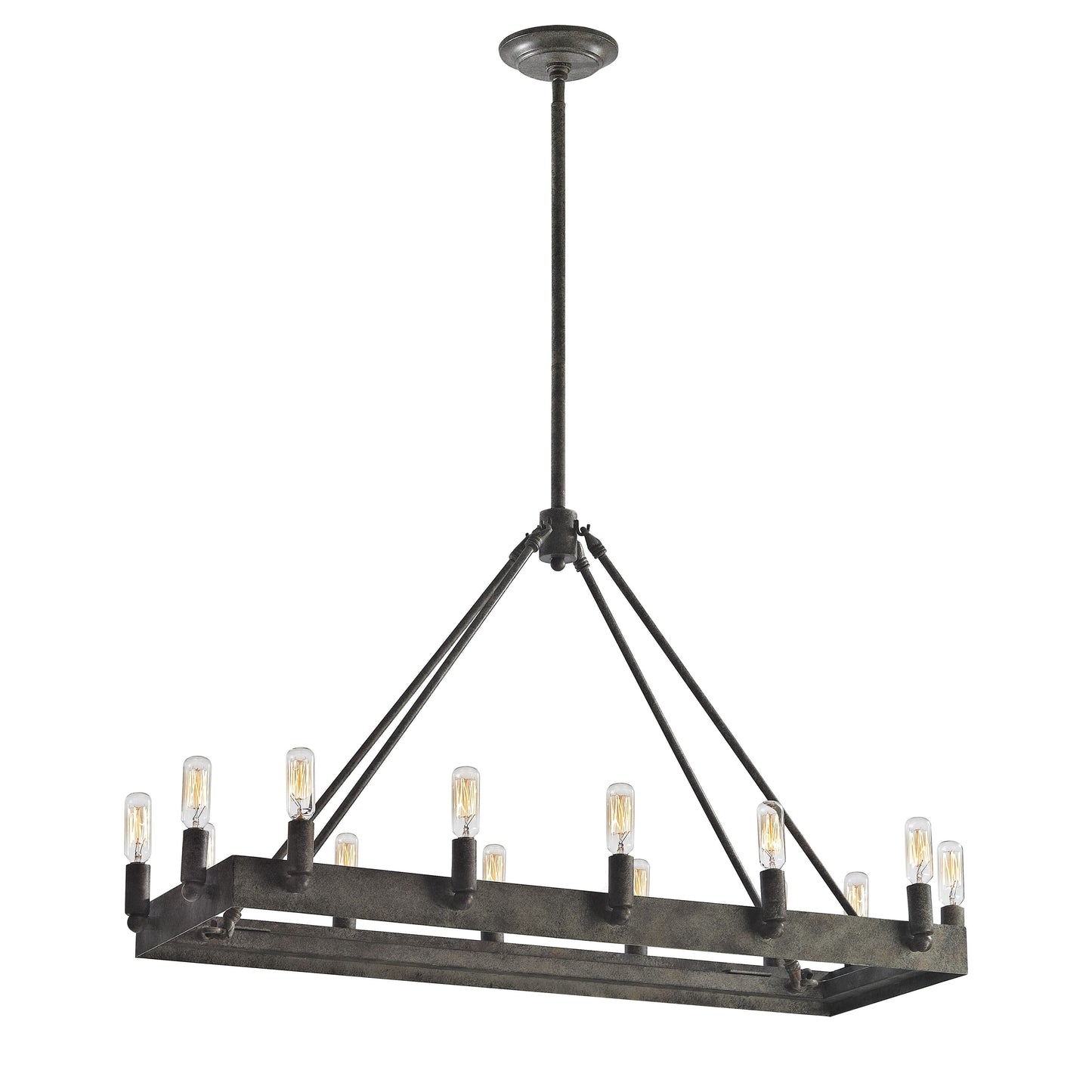 Lewisburg 34'' Wide 14-Light Linear Chandelier - Malted Rust