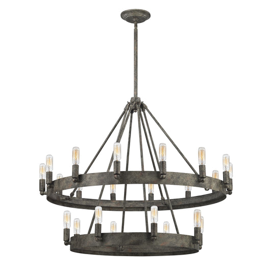 Elk Lighting Lewisburg 32'' Wide 22-Light Chandelier - Malted Rust