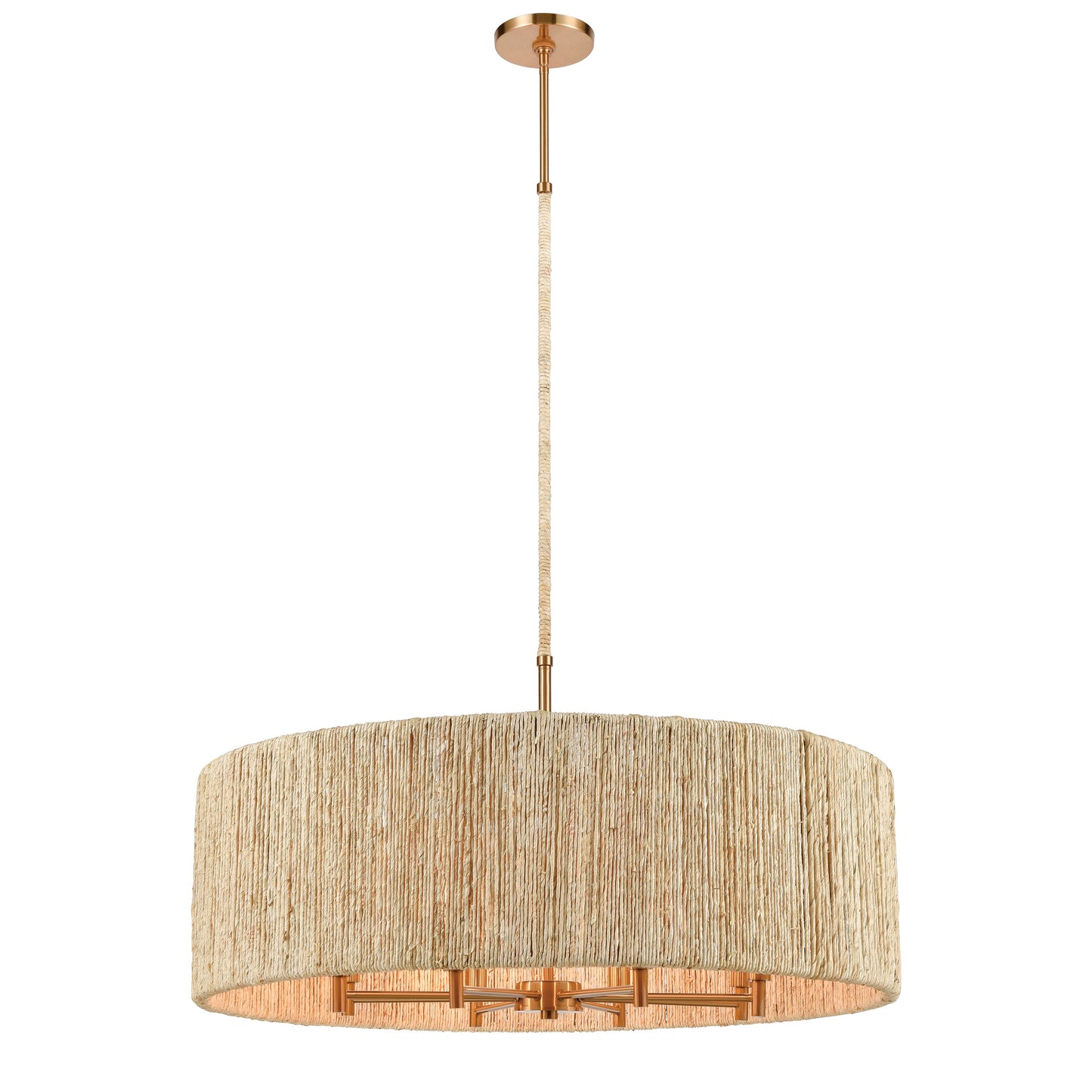 Elk Lighting Abaca 33'' Wide 8-Light Chandelier - Satin Brass