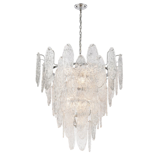 Elk Lighting Frozen Cascade 34'' Wide 13-Light Chandelier - Polished Chrome