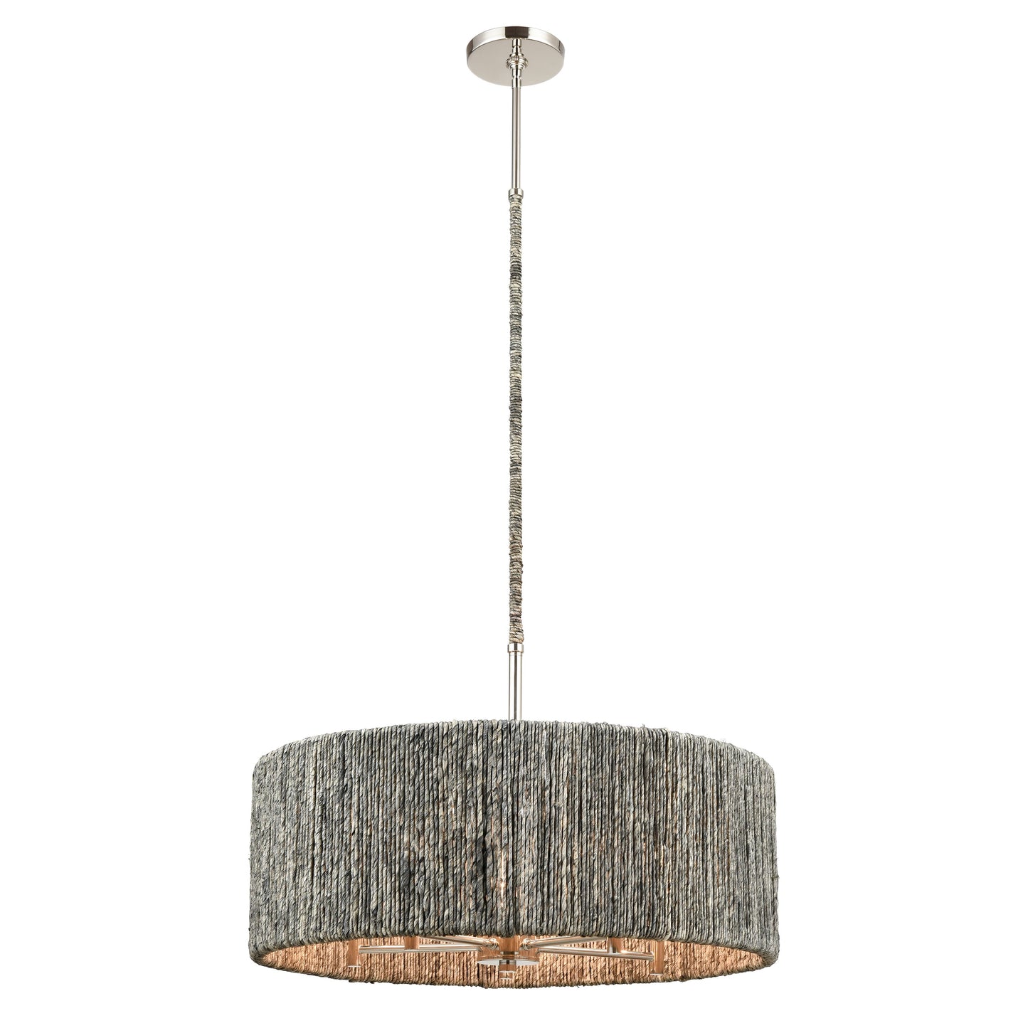 Elk Lighting Abaca 24'' Wide 5-Light Chandelier - Polished Nickel