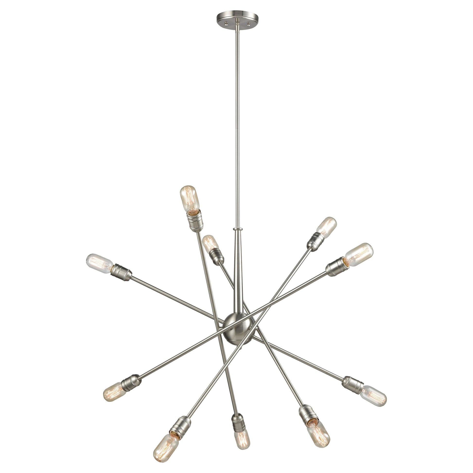 Elk Lighting Delphine 33'' Wide 10-Light Chandelier - Satin Nickel