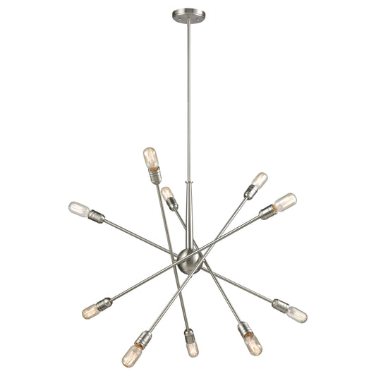 Elk Lighting Delphine 33'' Wide 10-Light Chandelier - Satin Nickel