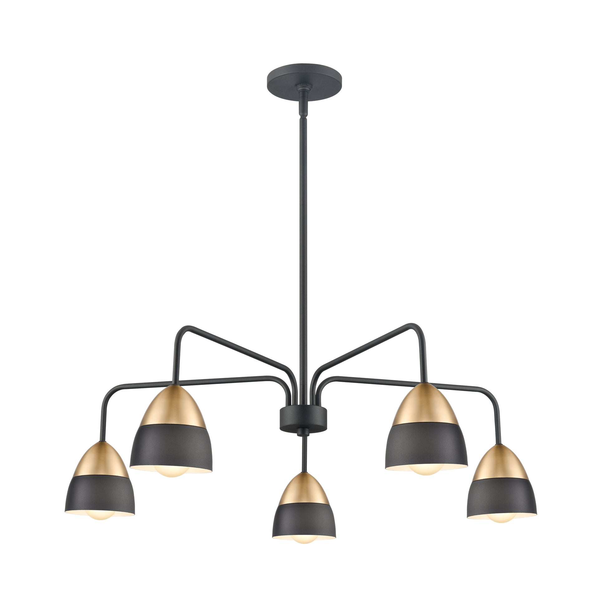 Elk Lighting Milla 32'' Wide 5-Light Chandelier - Charcoal Black