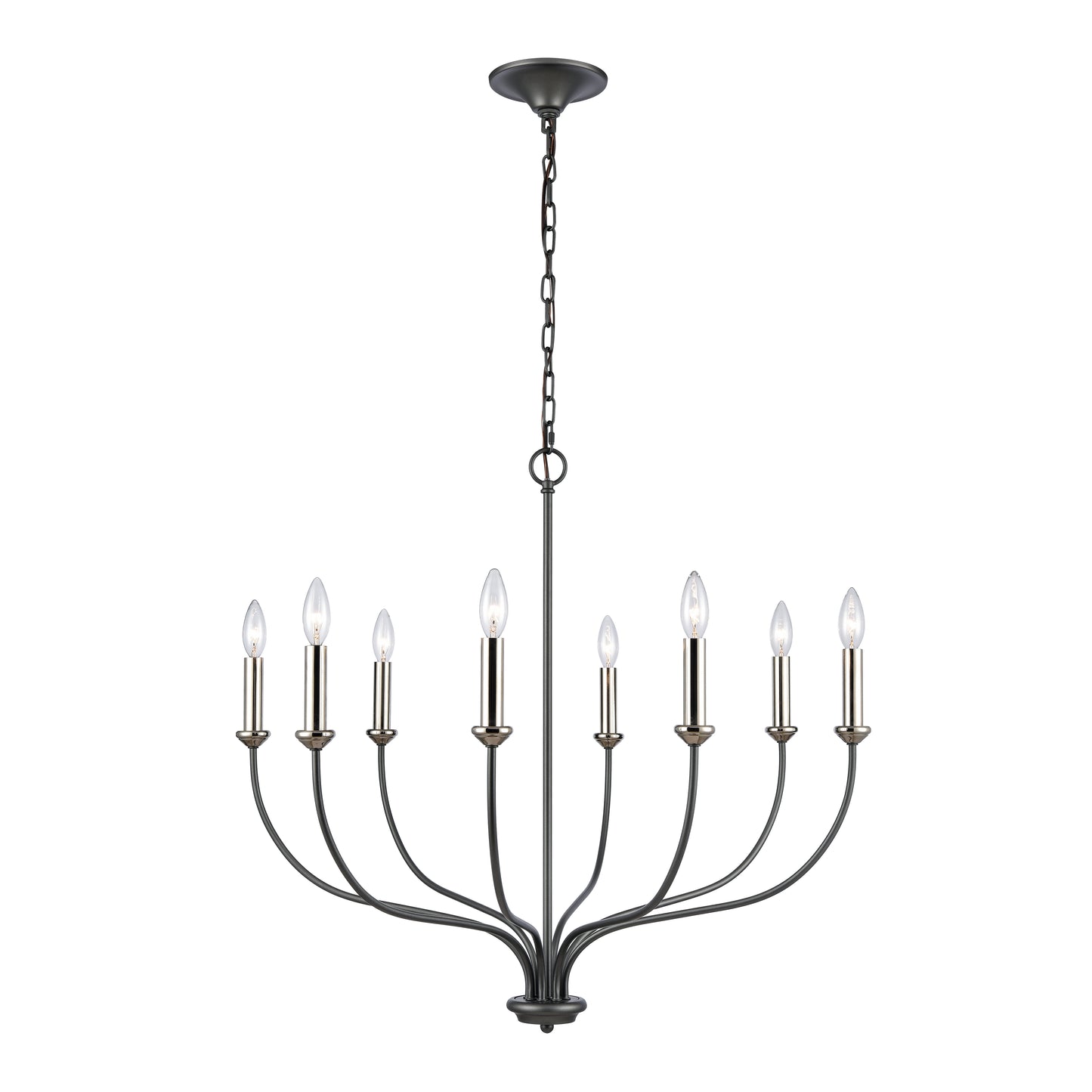 Elk Lighting Madeline 32.5'' Wide 8-Light Chandelier - Dark Gray