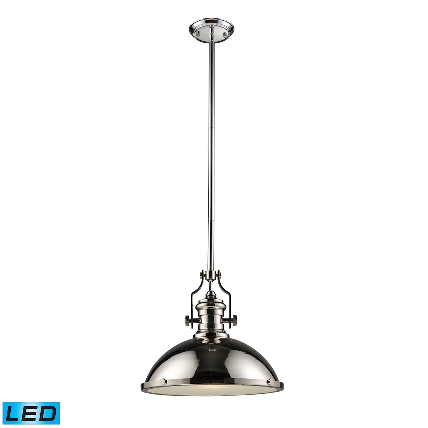 Elk Lighting Chadwick 17'' Wide 1-Light Pendant - Polished Nickel