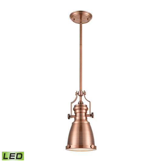 Elk Lighting Chadwick 8'' Wide 1-Light Mini Pendant - Antique Copper (LED)
