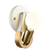 Elk Lighting Sabine 5'' Wide 1-Light Vanity Light - Textured White with Brushed Gold