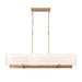Elk Lighting Murtha 42'' Wide 4-Light Linear Chandelier - Natural Brass