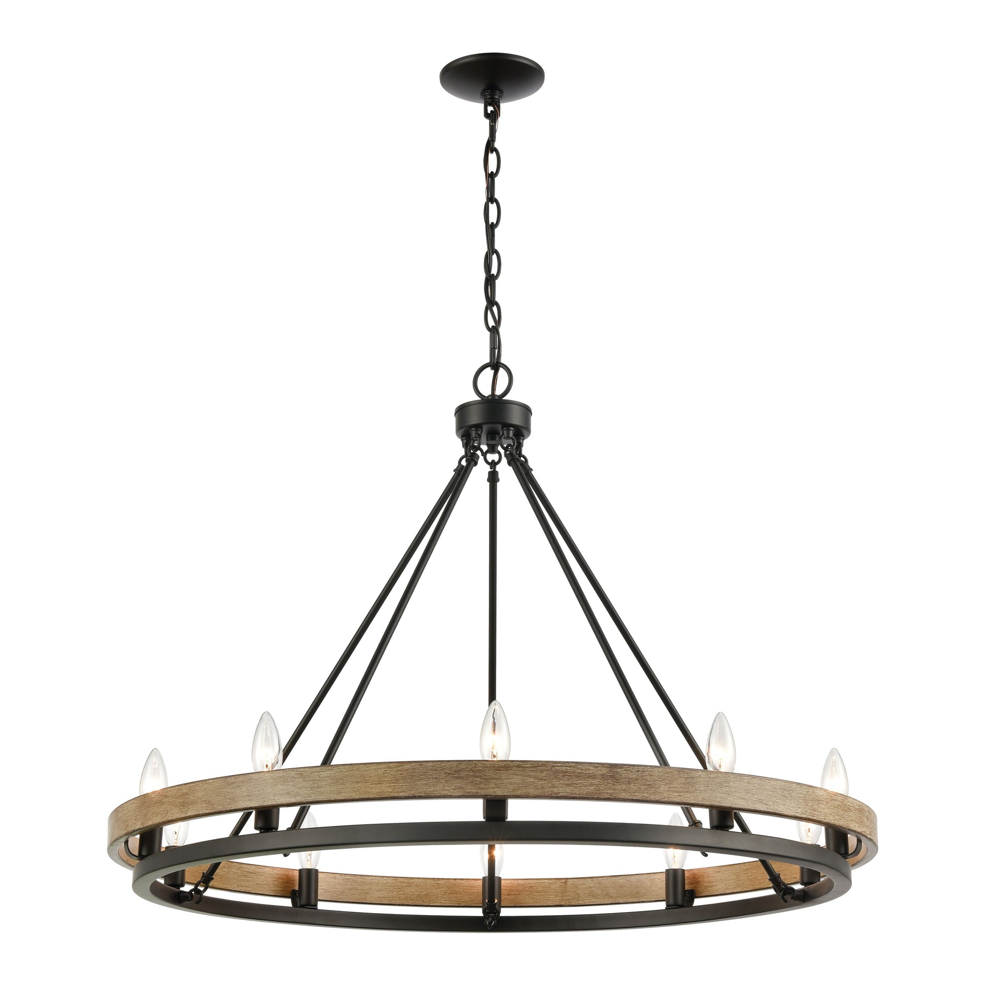 Elk Lighting Ramsey 34'' Wide 10-Light Chandelier - Matte Black