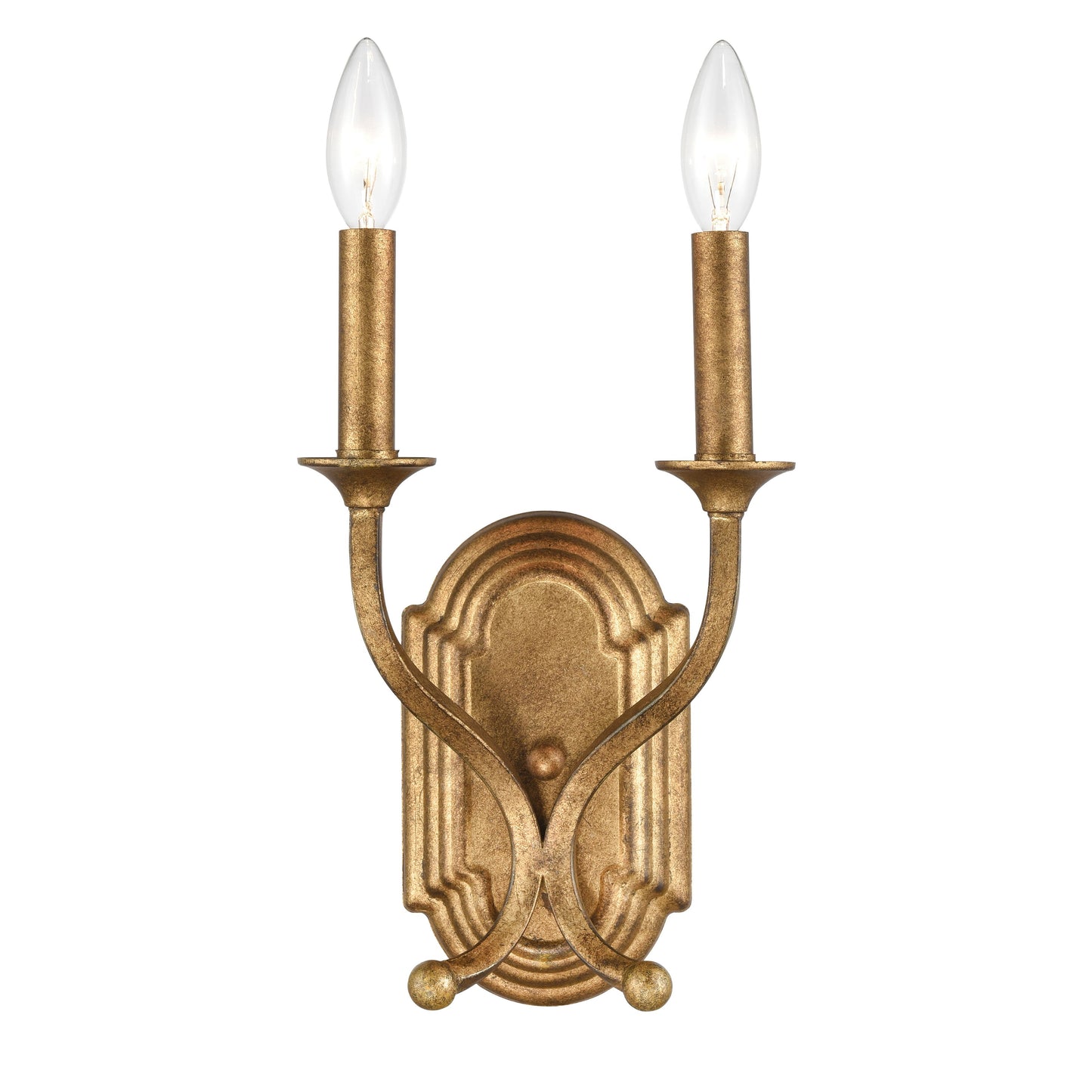 Elk Lighting Wembley 12'' High 2-Light Sconce - Antique Gold