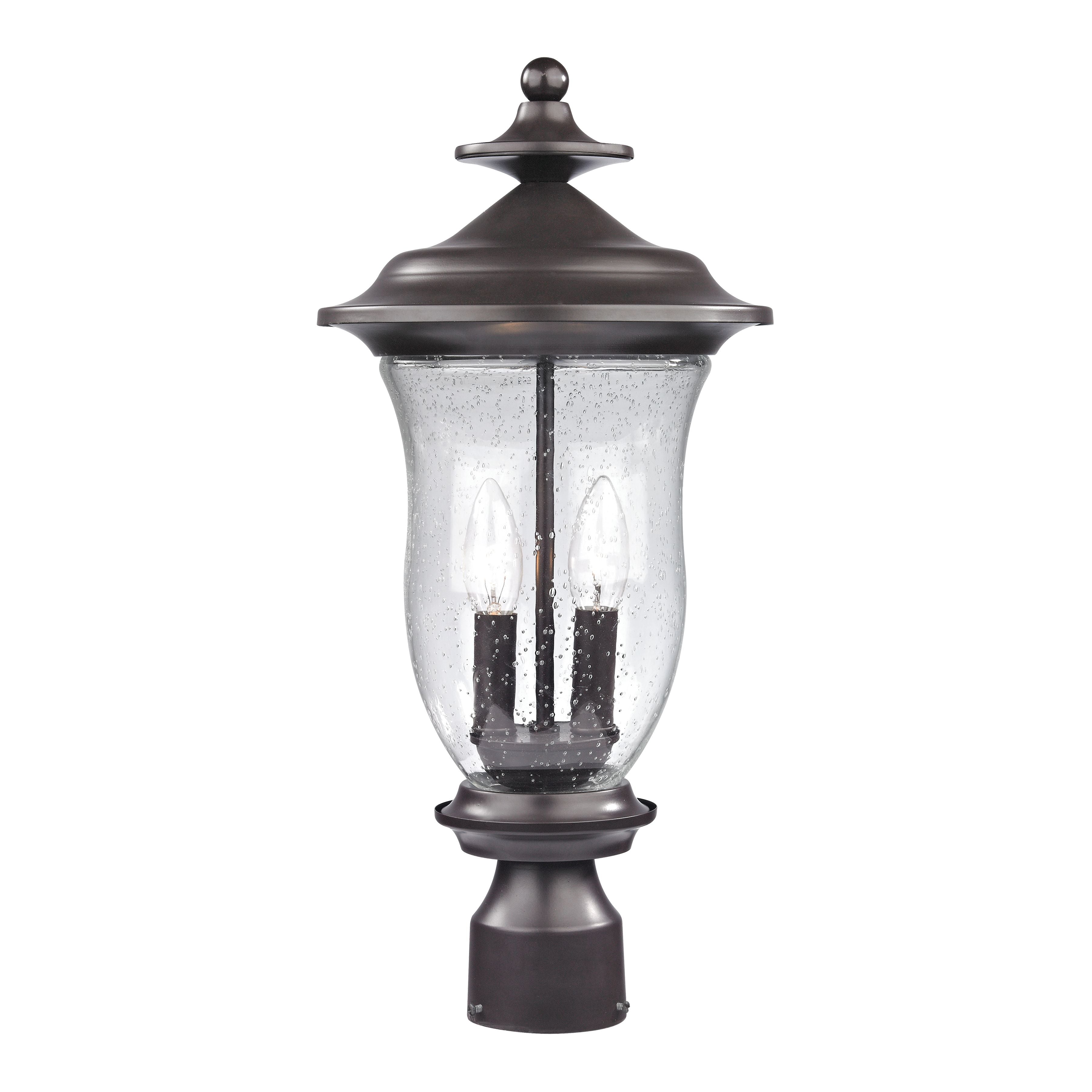 Elk Lighting Trinity 20'' High 2-Light Outdoor Post Light - Oil Rubbed Bronze