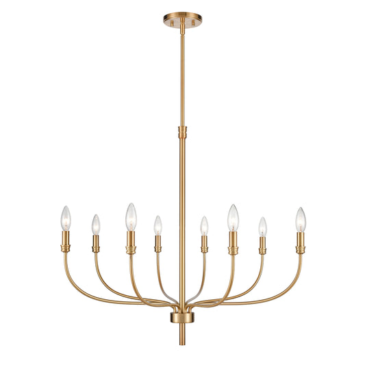 Elk Lighting Newland 34'' Wide 8-Light Chandelier - Satin Brass