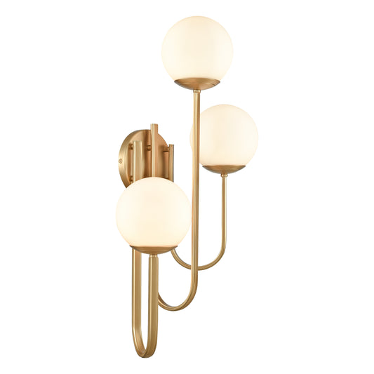 Elk Lighting Caroline 28'' High 3-Light Left Sconce - Brushed Gold