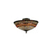 Elk Lighting Jewelstone 16'' Wide 3-Light Semi Flush Mount - Classic Bronze