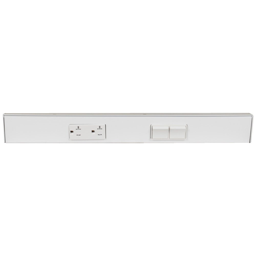 18" Tamper Resistant Outlet & Switches Under Cabinet Power Strip