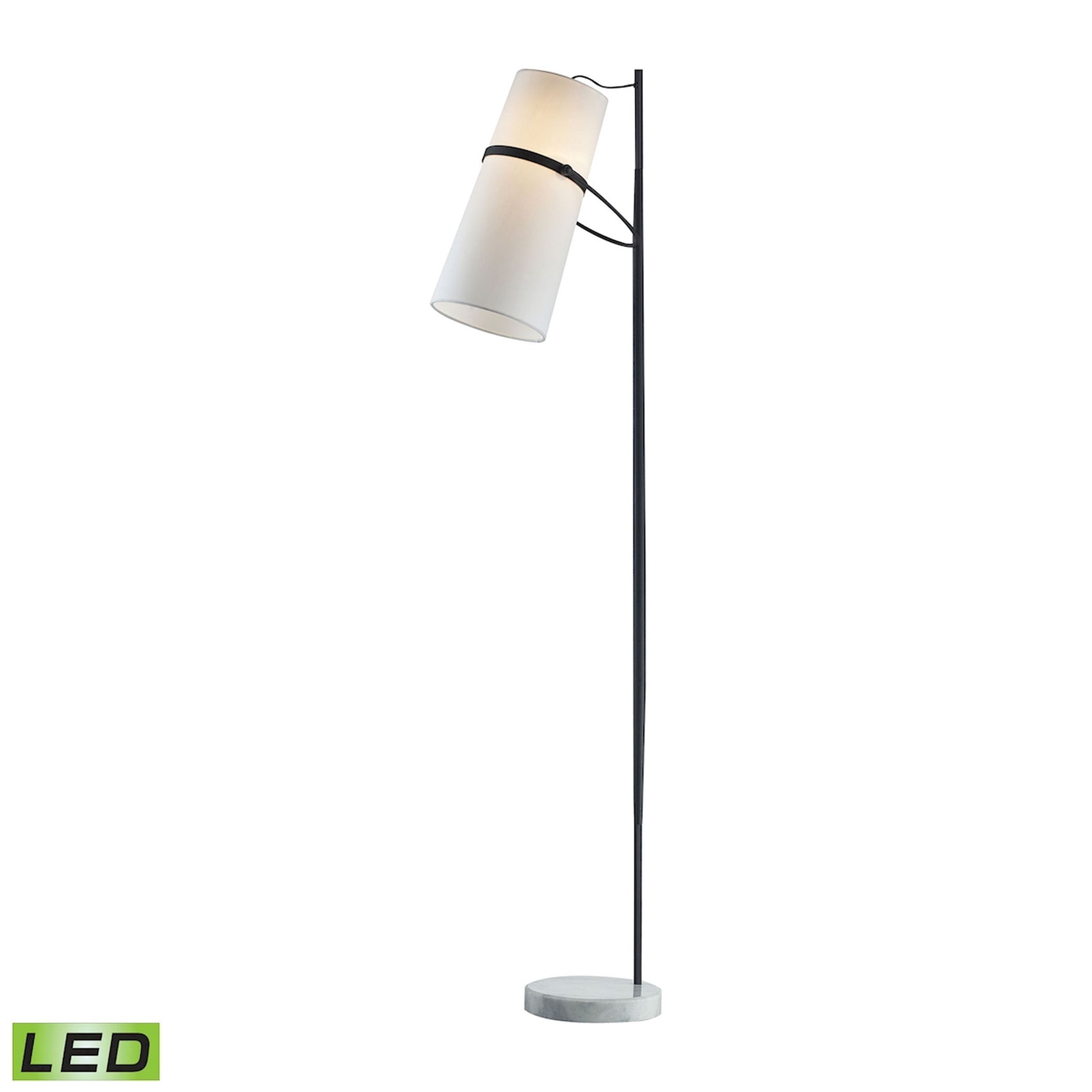 Elk Lighting Banded Shade 70'' High 1-Light Floor Lamp - Matte Black