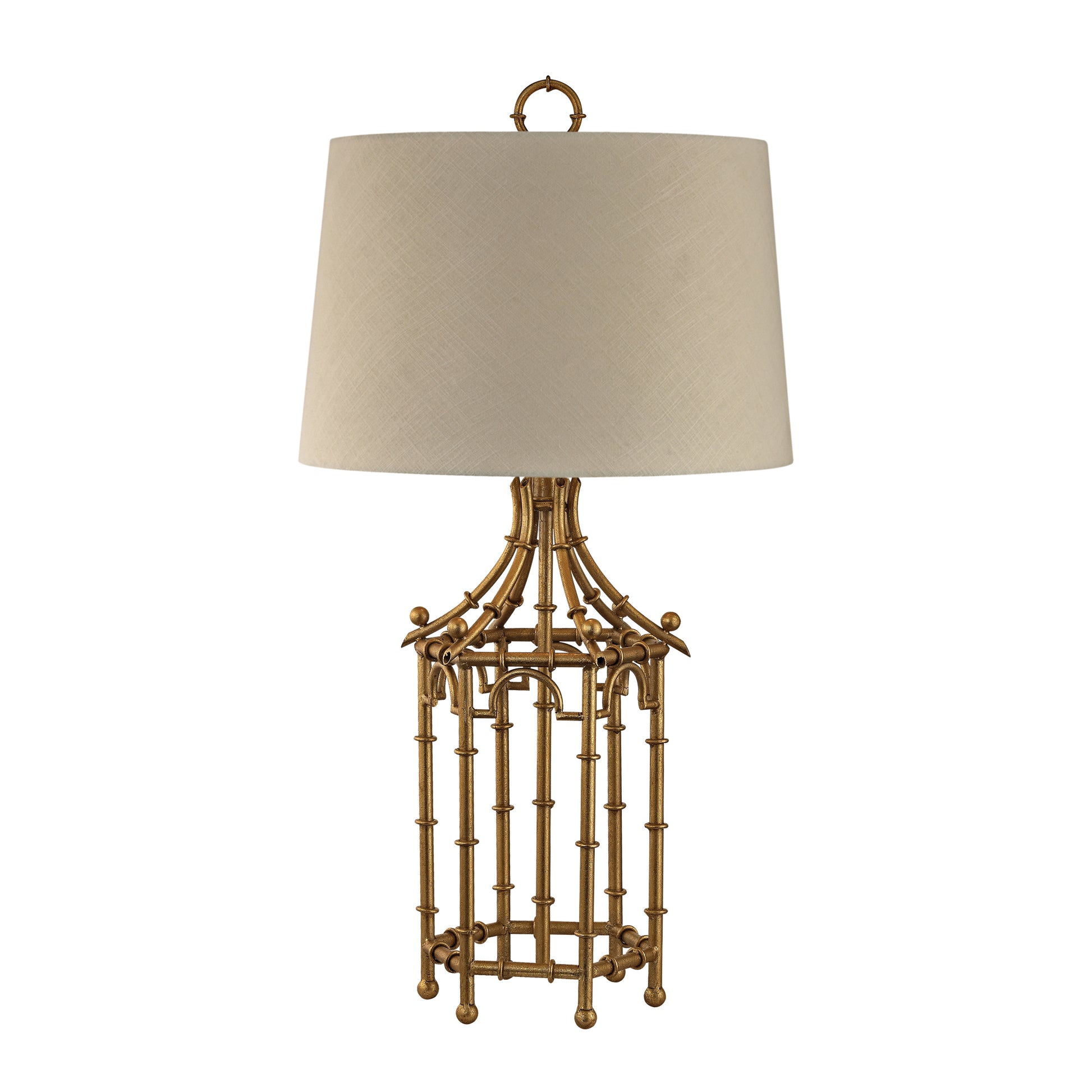 Elk Lighting Bamboo Birdcage 32.25'' High 1-Light Table Lamp - Gold Leaf
