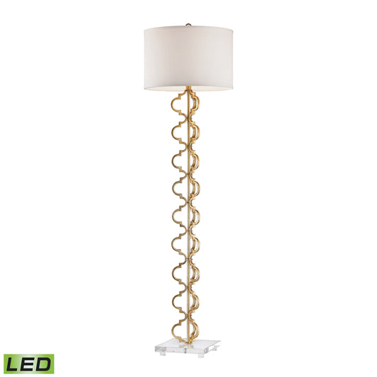 Elk Lighting Castile 62'' High 1-Light Floor Lamp - Gold Leaf - Includes LED Bulb