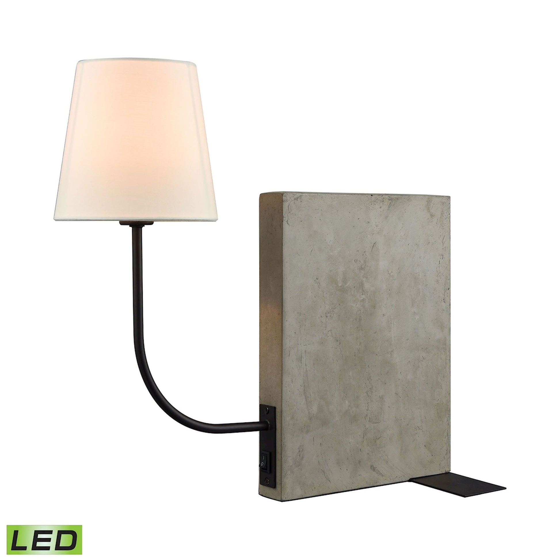 Elk Lighting Sector 17'' High 1-Light Desk Lamp - Concrete