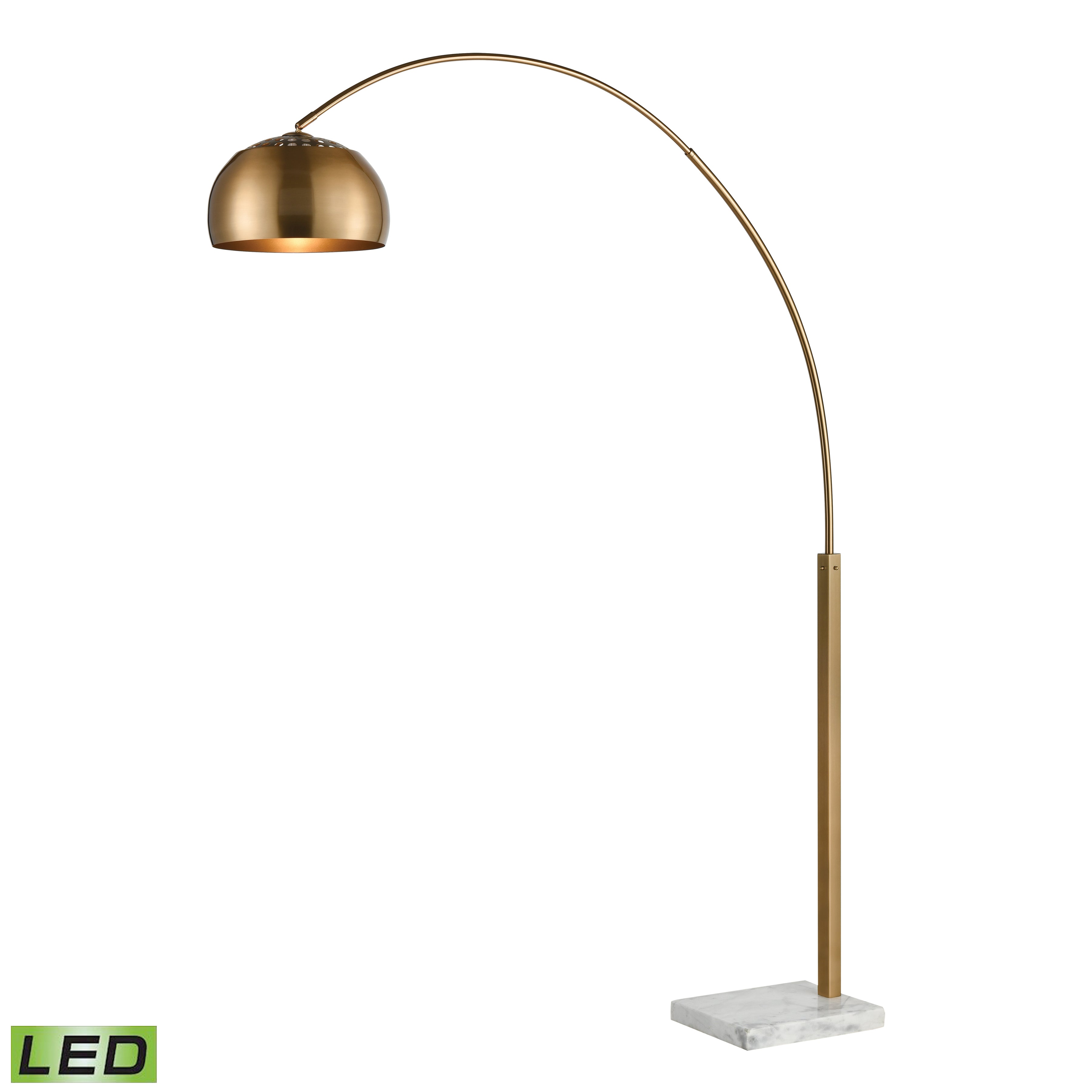 Elk Lighting Solar Flair 77'' High 1-Light Floor Lamp - Aged Brass - Includes LED Bulb