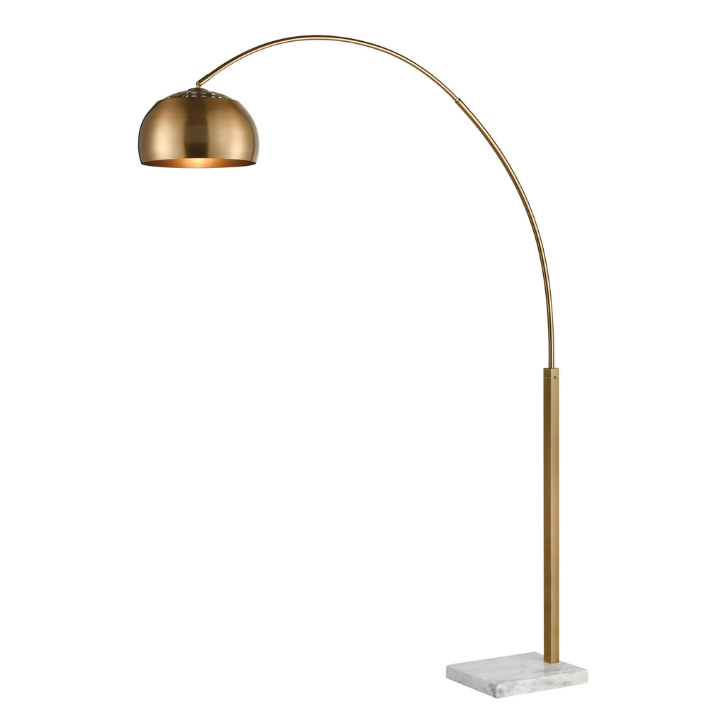 Stratos 1-Light Aged Brass Floor Lamp - Aged Brass