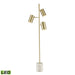 Elk Lighting Dien 64'' High 3-Light Floor Lamp - Honey Brass - Includes LED Bulbs