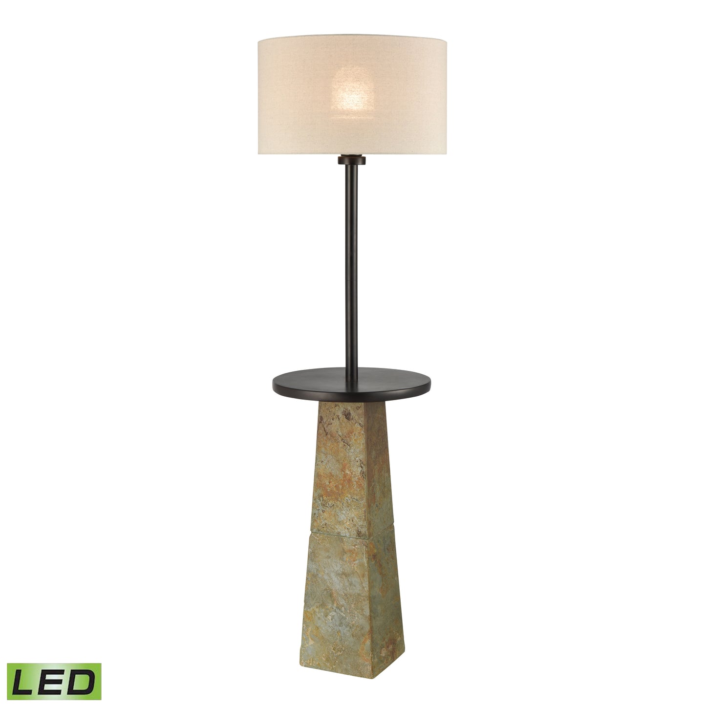 Elk Lighting Musee 62'' High 1-Light Outdoor Floor Lamp - Slate - Includes LED Bulb