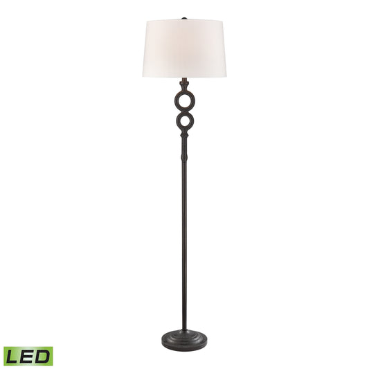 Elk Lighting Hammered Home 67'' High 1-Light Floor Lamp - Bronze - Includes LED Bulb