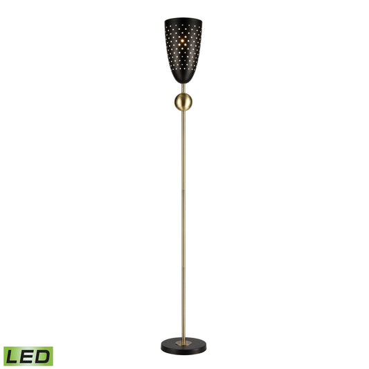 Elk Lighting Amulet 69.5'' High 1-Light Floor Lamp - Black - Includes LED Bulb