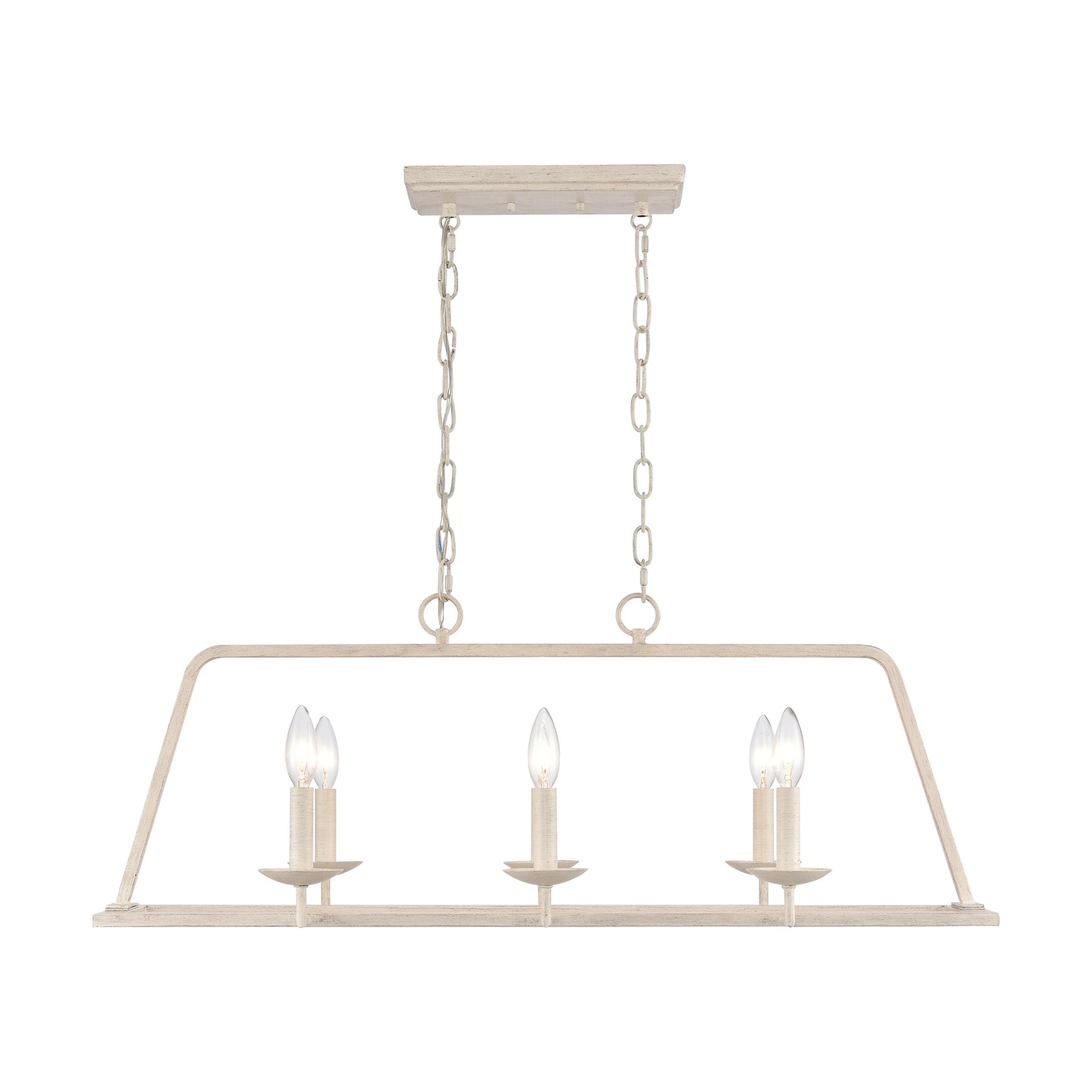 Elk Lighting Joanie 34'' Wide 6-Light Linear Chandelier - Antique White