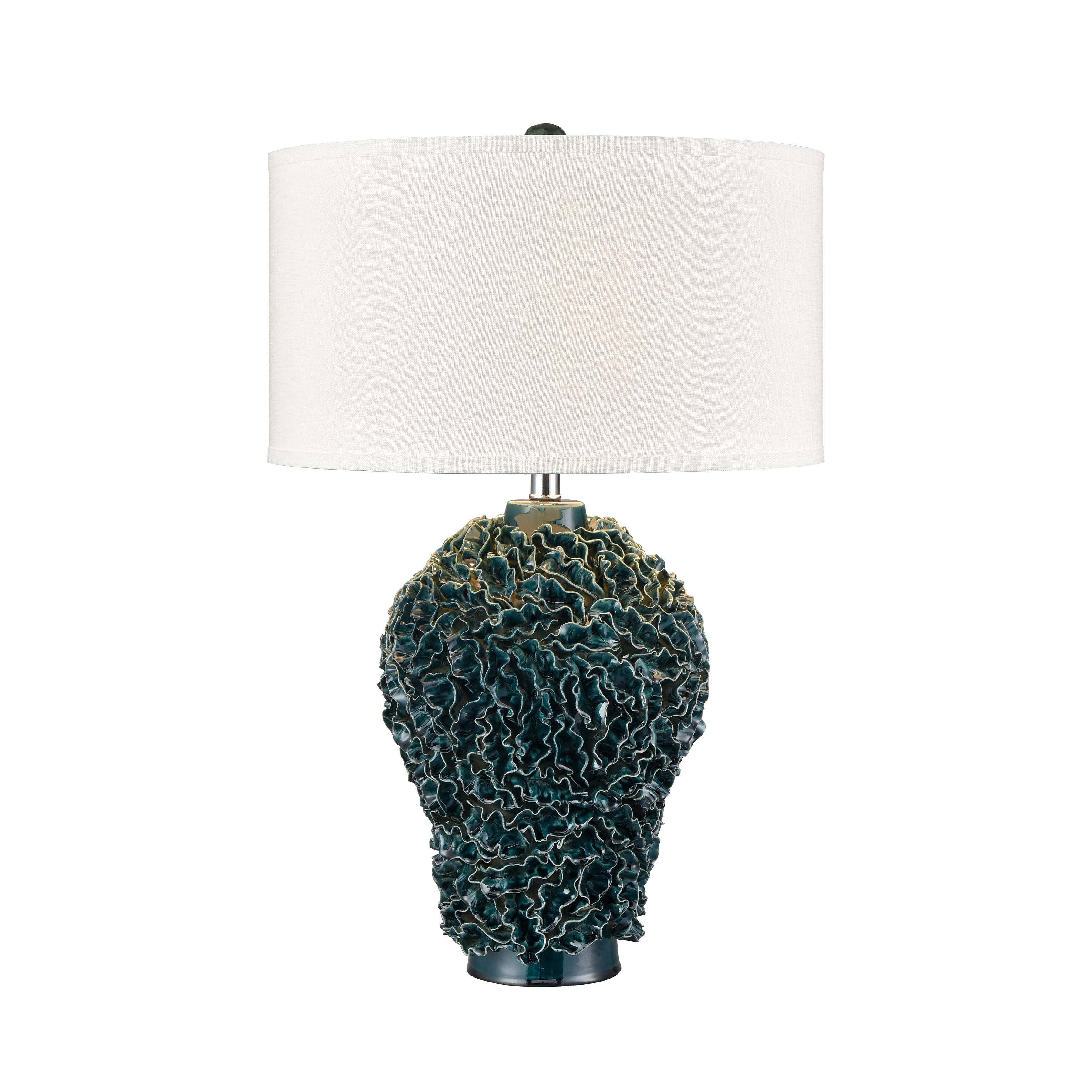 Elk Lighting Larkin 27.5'' High 1-Light Table Lamp - Green Glaze - Includes LED Bulb