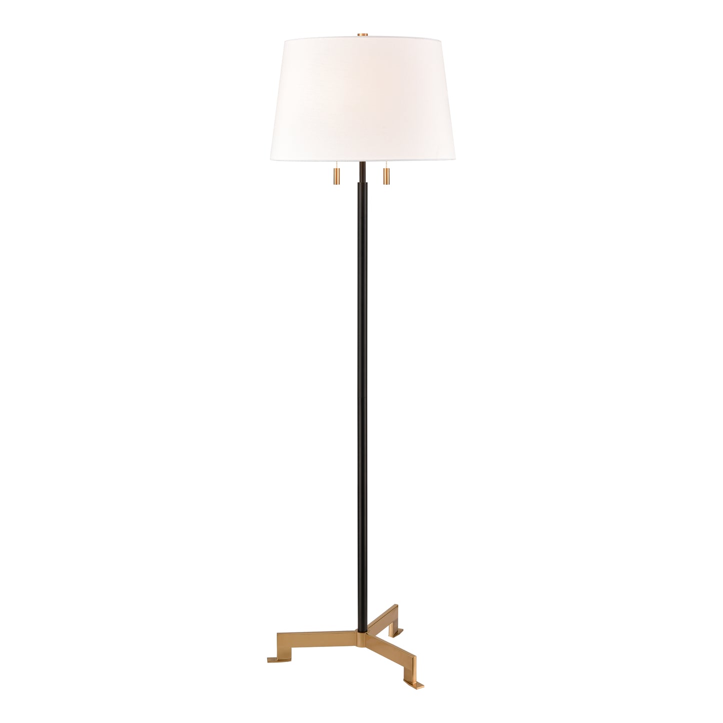 Elk Lighting Hodges 62'' High 2-Light Floor Lamp - Matte Black - Includes LED Bulb