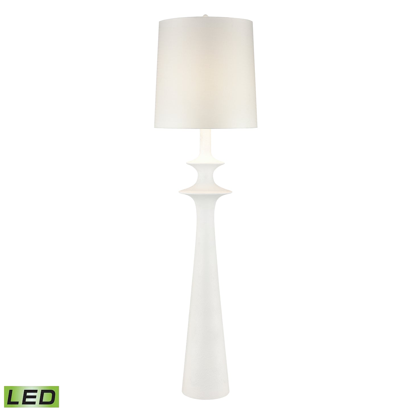 Elk Lighting Erica 76'' High 1-Light Floor Lamp - Dry White - Includes LED Bulb