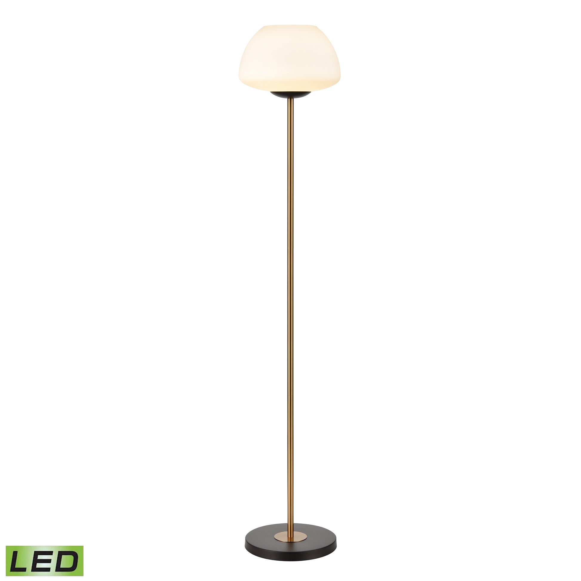 Elk Lighting Ali Grove 62'' High 1-Light Floor Lamp - Aged Brass - Includes LED Bulb