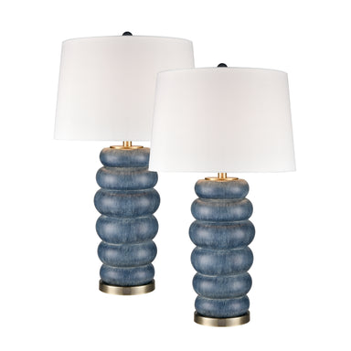 Elk Lighting Barden 30'' High 1-Light Table Lamp - Set of 2 Blue