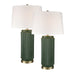 Elk Lighting Knox 30'' High 1-Light Table Lamp - Set of 2 Dark Green