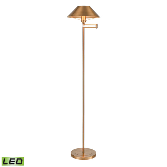 Elk Lighting Arcadia 63'' High 1-Light Floor Lamp - Aged Brass - Includes LED Bulb