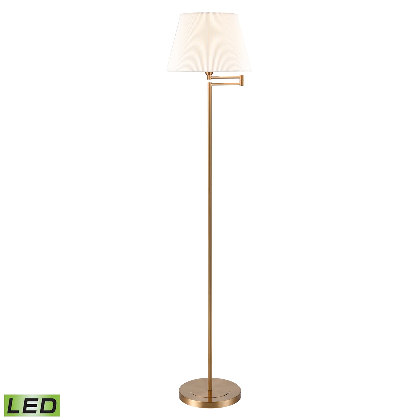 Elk Lighting Scope 65'' High 1-Light Floor Lamp - Aged Brass - Includes LED Bulb